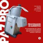 PA7 PRO - PROCESSADOR DE ALIMENTOS, INOX, COM 7 DISCOS DIÂMETRO 203 mm - 0,5 HP-CV 127/220 V SKYMSEN