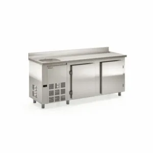 BALCÃO REFRIGERADO DE ENCOSTO COM CUBA LADO ESQUERDO GELOPAR GBFE-200CE/AI