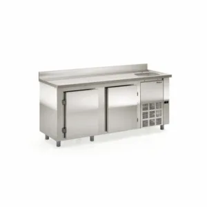 BALCÃO REFRIGERADO DE ENCOSTO COM CUBA LADO DIREITO GELOPAR GBFE-200CD/AI