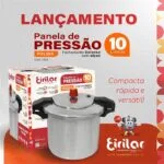 Panela de Pressão Alumínio Polido Fechamento Externo 10 Litros c/ Alça - Eirilar Eirilar