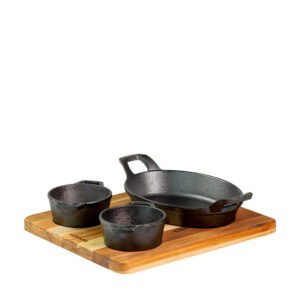 Assadeira Facile com Malgas e Suporte de Madeira Santana