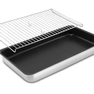 Assadeira Retangular Forno GN com Grelha Antiaderente Alumínio ABC