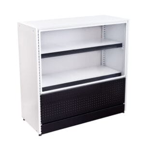 BALCÃO FRENTE VAZADA CRISTAL AÇO