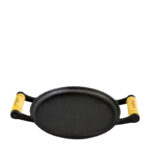 Bifeteira redonda com suporte de madeira Santana