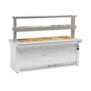 BUFFET QUENTE E FRIO PARA 15 CUBAS LINHA VITRA GELOPAR GBTR-200BR