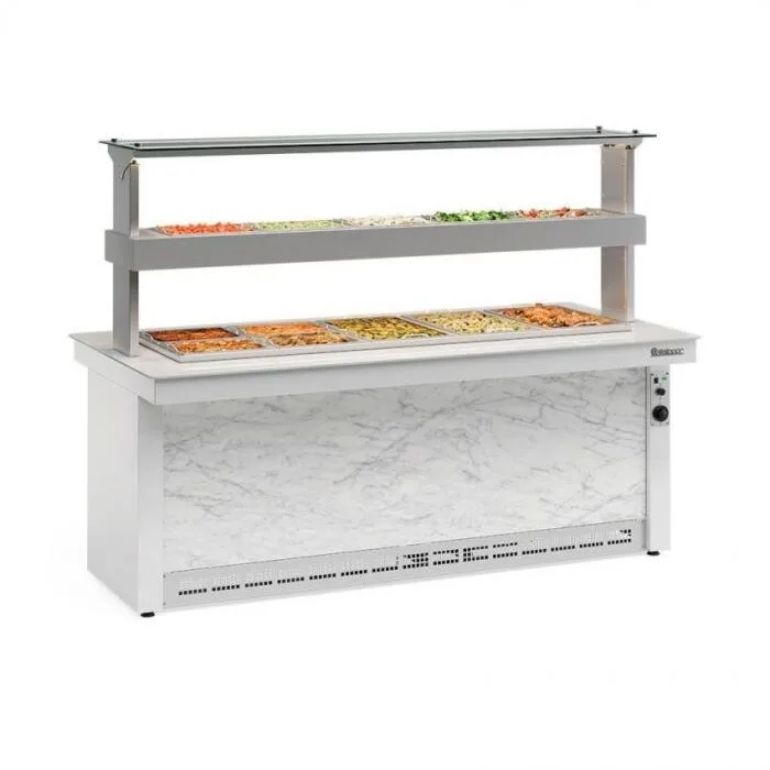 BUFFET QUENTE E FRIO PARA 15 CUBAS LINHA VITRA GELOPAR GBTR-200BR BUFFET QUENTE E FRIO PARA 15 CUBAS LINHA VITRA GELOPAR GBTR-200BR