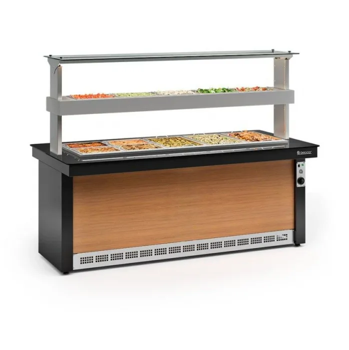 BUFFET QUENTE E FRIO PARA 15 CUBAS LINHA VITRA GELOPAR GBTR-200PR BUFFET QUENTE E FRIO PARA 15 CUBAS LINHA VITRA GELOPAR GBTR-200PR