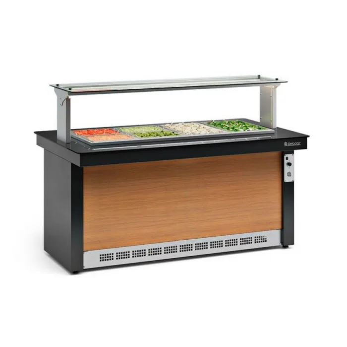BUFFET REFRIGERADO PARA 08 CUBAS LINHA VITRA GELOPAR GBRF-175PR BUFFET REFRIGERADO PARA 08 CUBAS LINHA VITRA GELOPAR GBRF-175PR