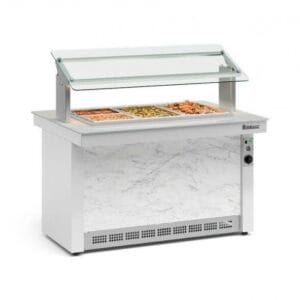 BUFFET TÉRMICO PARA 06 CUBAS LINHA VITRA GELOPAR GBTA-140BR