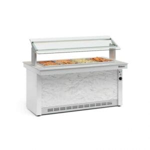 BUFFET TÉRMICO PARA 08 CUBAS LINHA VITRA GELOPAR GBTA-175BR