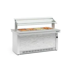 BUFFET TÉRMICO PARA 08 CUBAS LINHA VITRA GELOPAR GBTA-175BR