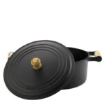 Caçarola Alça de Madeira com Tampa de Ferro Santana