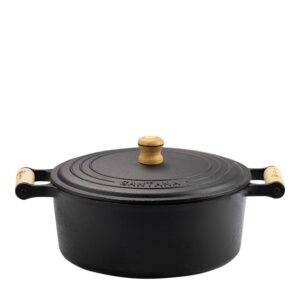 Caçarola Alça de Madeira com Tampa de Ferro Santana