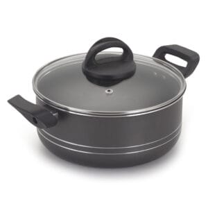 Caçarola com Tampa de Vidro Alumínio Nacional