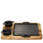 Chapa com Molheira e Suporte de Madeira Santana