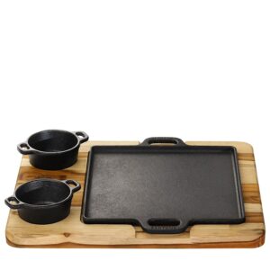 Chapa com Molheira e Suporte de Madeira Santana