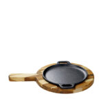 Chapa Ferro Redonda Ø20 e Suporte de Madeira Santana