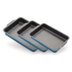 Conjunto Assadeiras Retangular Alta com Aba Turquesa 1 a 3 Alumínio Nacional