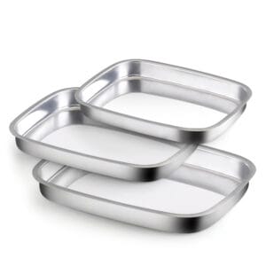 Conjunto de Assadeiras Baixela 1 a 3 Alumínio Nacional