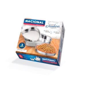 Conjunto de Assadeiras Coração 1 A 3 Alumínio Nacional