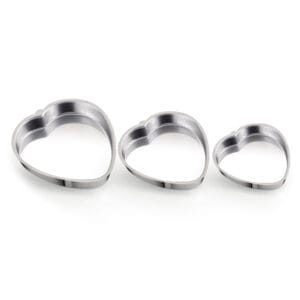 Conjunto de Assadeiras Coração 1 A 3 Alumínio Nacional