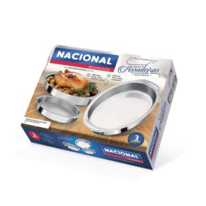 Conjunto de Assadeiras Oblonga (Oval) 1 A 3 Alumínio Nacional