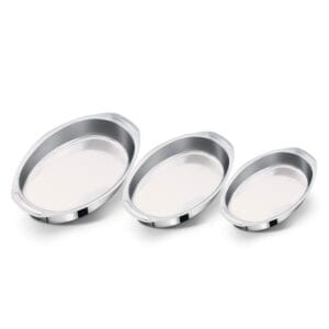 Conjunto de Assadeiras Oblonga (Oval) 1 A 3 Alumínio Nacional