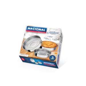 Conjunto de Assadeiras Redonda Alta 1 A 3 Alumínio Nacional