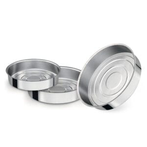 Conjunto de Assadeiras Redonda Alta com Fundo Falso 1 A 3 Alumínio Nacional