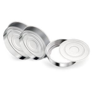 Conjunto de Assadeiras Redonda Alta Fundo Falso 1 A 3 Alumínio Nacional