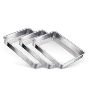 Conjunto de Assadeiras Retangular Alta 1 a 3 Alumínio Nacional