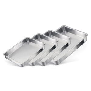 Conjunto de Assadeiras Retangular Alta 1 A 4 Alumínio Nacional