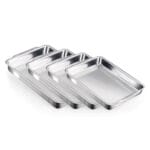 Conjunto de Assadeiras Retangular Alta com Aba 1 a 4 Alumínio Nacional