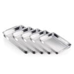 Conjunto de Assadeiras Retangular Alta com Aba 1 a 5 Alumínio Nacional