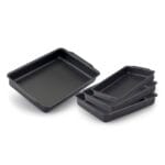 Conjunto de Assadeiras Retangular Alta com Aba AA 1 a 4 Alumínio Nacional