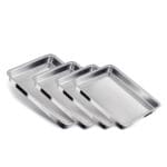 Conjunto de Assadeiras Retangular Baixa 1 A 4 Alumínio Nacional