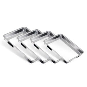 Conjunto de Assadeiras Retangular Baixa 1 a 4 Alumínio Nacional