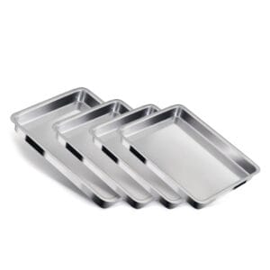 Conjunto de Assadeiras Retangular Baixa 1 A 4 Alumínio Nacional