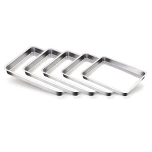 Conjunto de Assadeiras Retangular Padrão 1 a 5 Alumínio Nacional