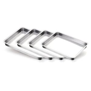 Conjunto de Assadeiras Retangular Padrão 2 a 5 Alumínio Nacional