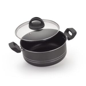 Conjunto de Caçarola 18 a 24 com Tampa de Vidro Alumínio Nacional