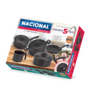 Conjunto Nacional 5 peças AA Alumínio Nacional