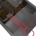 FE25 - FRITADEIRA ELÉTRICA ÁGUA E ÓLEO, 25 LITROS, INOX, TRIFÁSICA - 15.000 W 380 V SKYMSEN