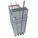 FE28S - FRITADEIRA ELÉTRICA SPLIT ZONA FRIA 2x14 LITROS, INOX, TRIFÁSICA - 16.000 W 220 V SKYMSEN