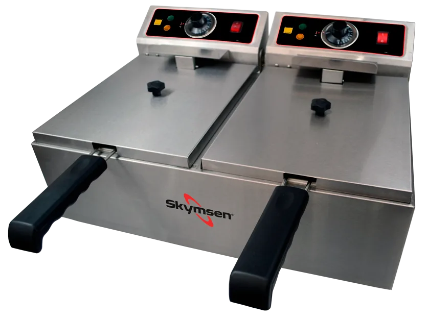 FED-20-N - FRITADEIRA ELÉTRICA, 2 CUBAS DE 5 LITROS, INOX - 2.000 W (2x) 127 V SKYMSEN FED-20-N - FRITADEIRA ELÉTRICA, 2 CUBAS DE 5 LITROS, INOX - 2.000 W (2x) 127 V SKYMSEN