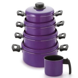 Conjunto Caçarolas Color 18 a 24 / Fervedor 14 Alumínio Nacional