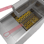 FG20 GN - FRITADEIRA A GÁS ZONA FRIA, 20 LITROS, INOX, MILIVOLT, GN - 90.000 BTU SKYMSEN