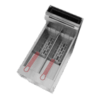 FG25S GN - FRITADEIRA A GÁS SPLIT ZONA FRIA 2x12,5 LITROS, INOX, MILIVOLT, GN - 120.000 BTU SKYMSEN