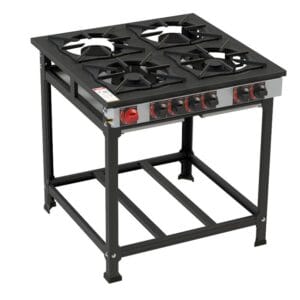 Fogão 04 Bocas Semi-Industrial Painel 30 x 30 B.P - 2QS 2QD Itajobi Fogões