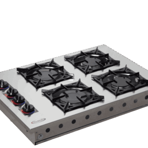 Fogão Alvenaria 4 Bocas Inox 20x20 4QS Itajobi Fogões